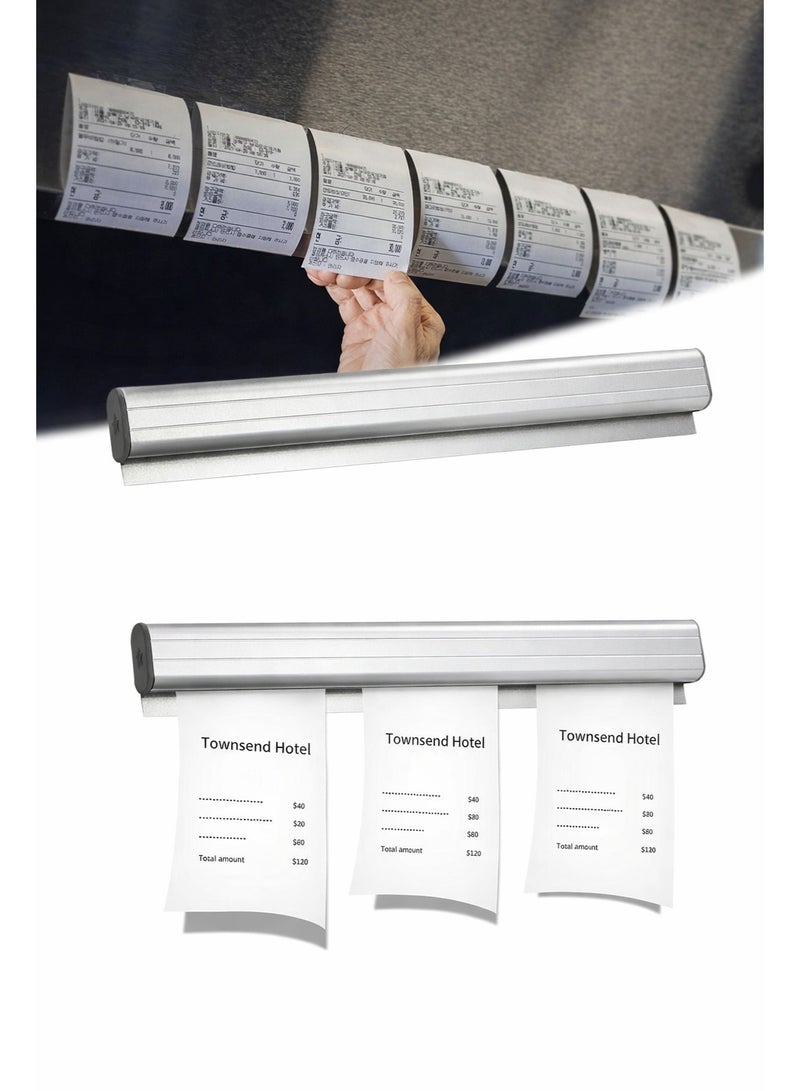 ZIVTH 2-Piece Restaurant Order Holder Rack – 40cm Extra-Long Aluminum Ticket Rail, Heavy-Duty Slide Check & Receipt Holder, Waterproof, Rustproof & Anti-Corrosion, Easy Clip for Kitchen, Café, Bar & Office - Image 1